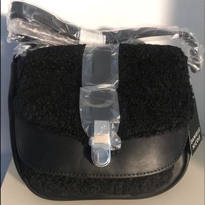 Danielle Nicole Leather Saddlebag with Faux Fur